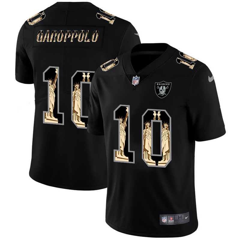 Las Vegas Raiders #10 Jimmy Garoppolo Carbon Black Vapor Cristo ...